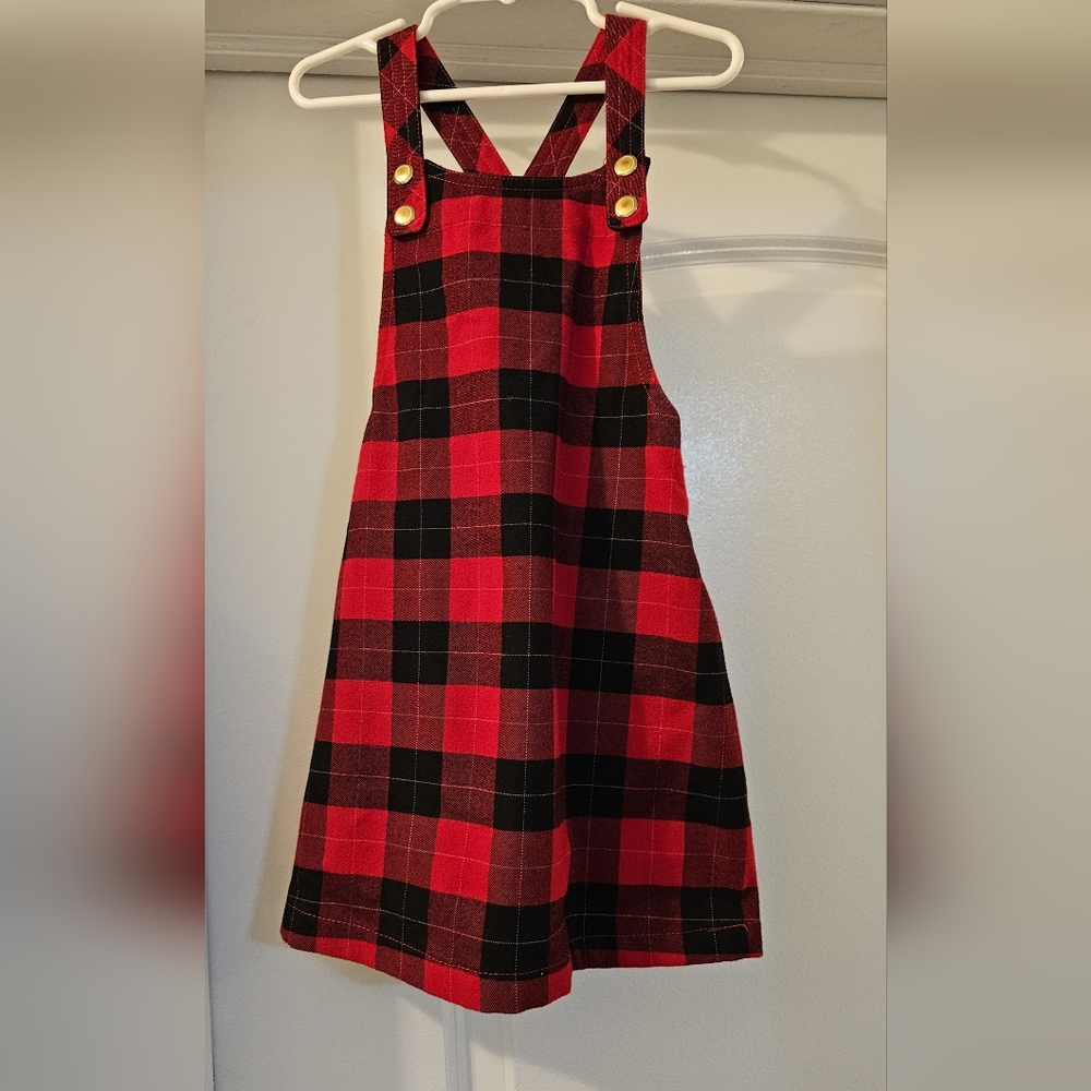 Red and Black Flannel Dress 5T